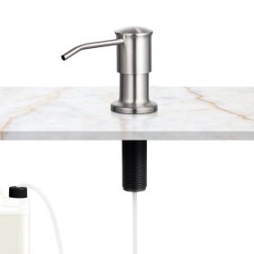 Soap Dispenser for Kitchen Sink, Stainless Steel Built in Sink Soap Dispenser with 47" Extension Tube Kit