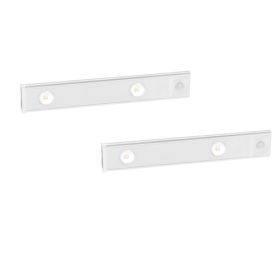 2Pack Rechargeable Cabinet Light Motion Sensor Light Cordless LED Closet Lamp 3 Colors Dimmable Light for Kitchen Cabinet (Option: 20CM_Silver)